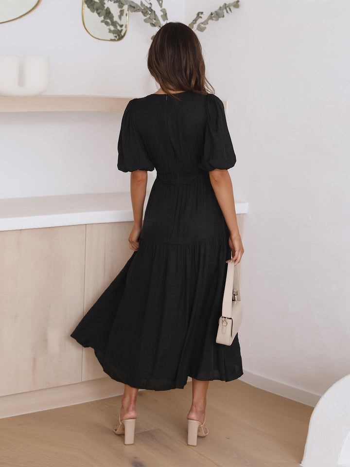 Elara - Dress with Puff Sleeves