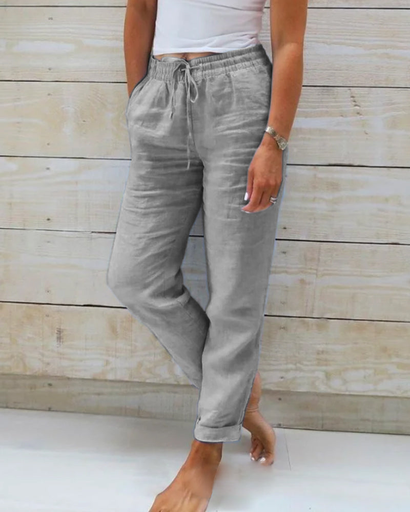 Kim - Casual Straight Trousers