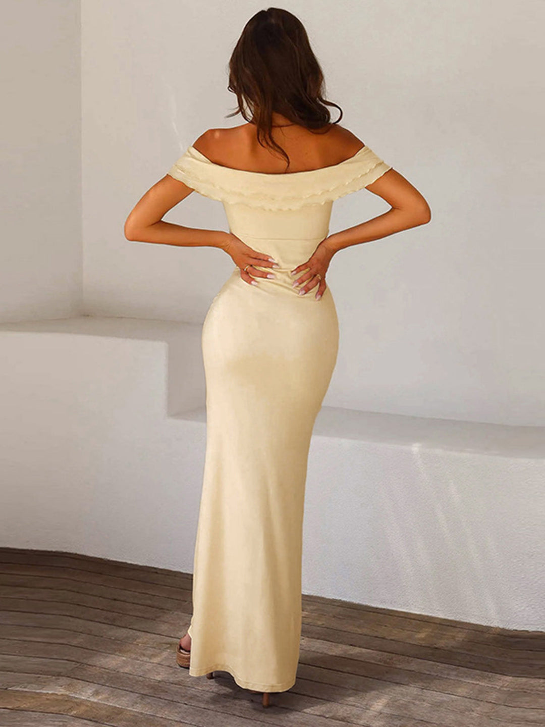 Amara - Ruffle Satin Gown