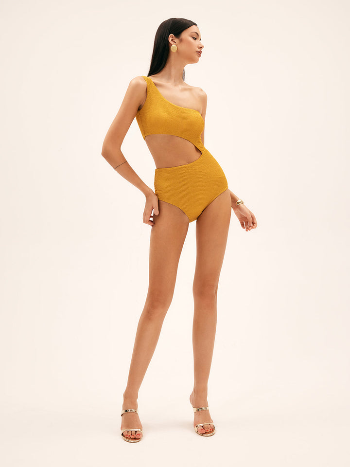 Juno - Sunflower Cutout Swimsuit