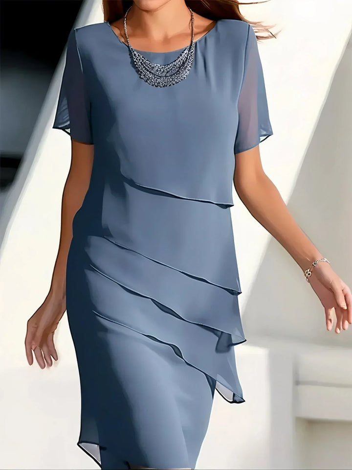 Mia | Elegant layered dress with tummy covering