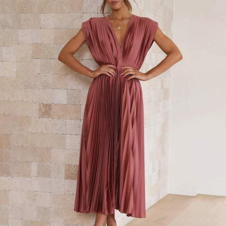 Évangéline | Elegant V-Neck Dress