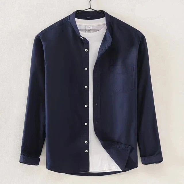 DEVI | MEN'S SHIRT WITH HIGH COLLAR