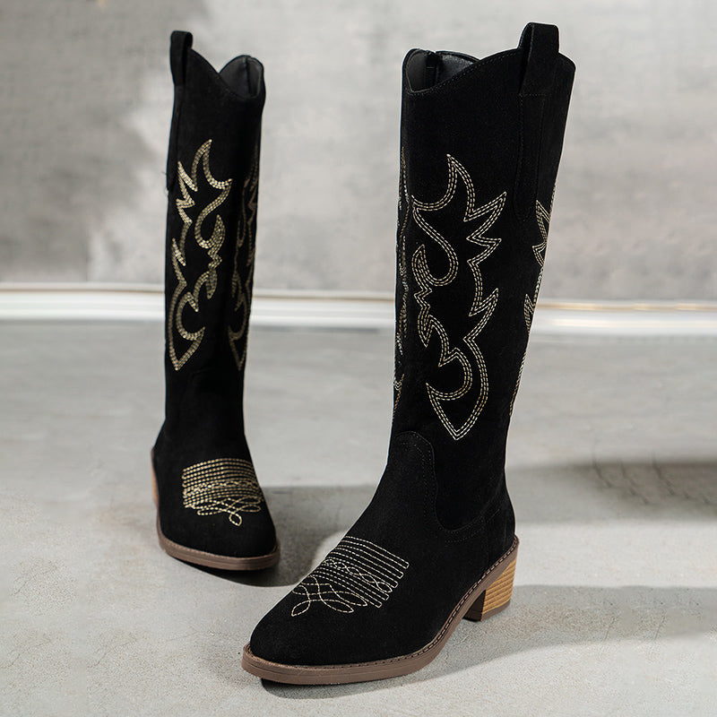 IVY | Embroidered Western Cowboy Boots