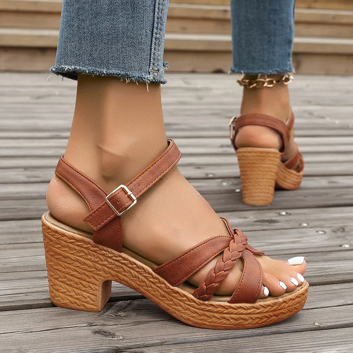 Giana Orthopedic Mid Heel Platform Sandals