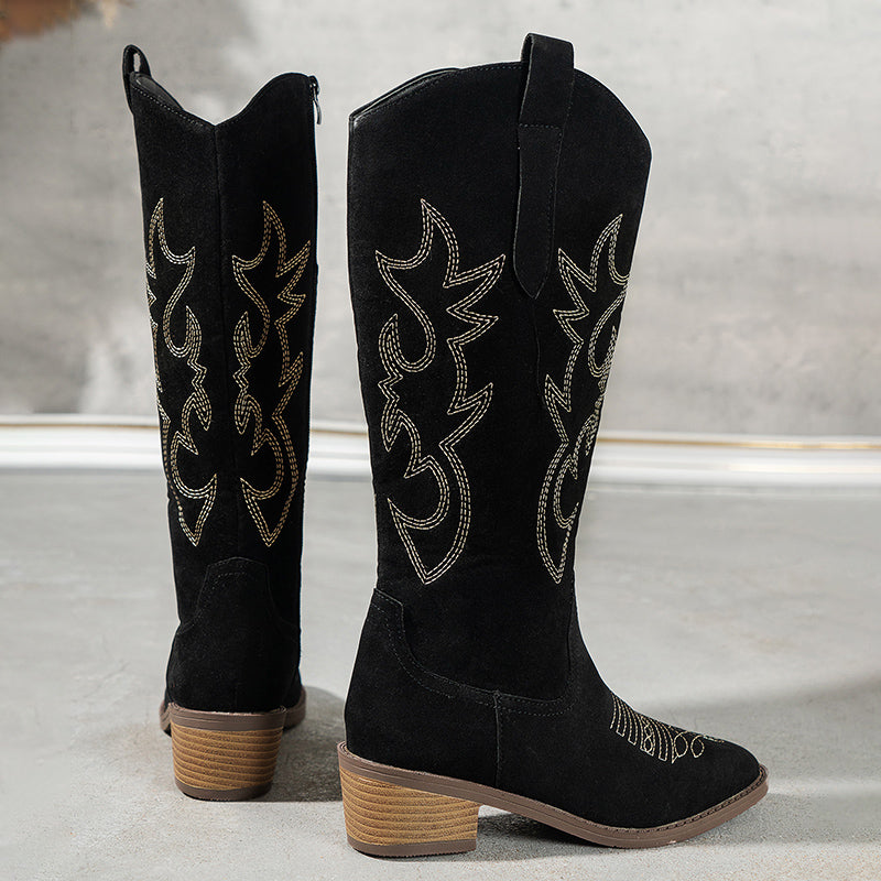 IVY | Embroidered Western Cowboy Boots