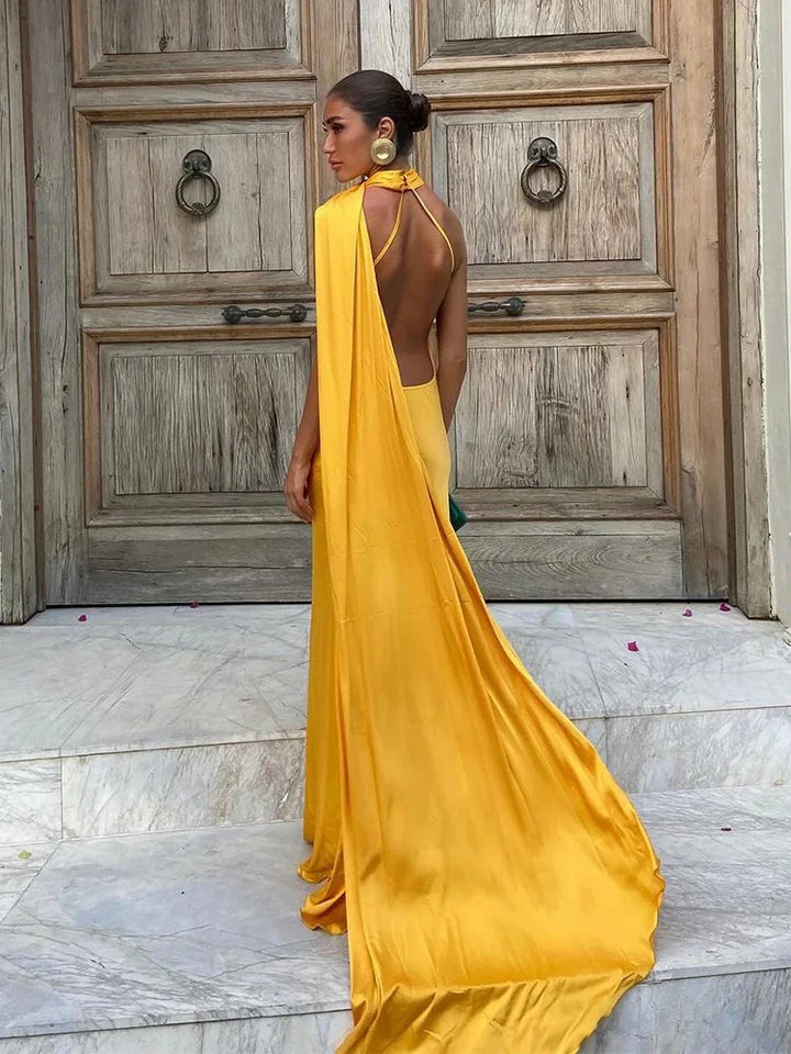 Stella - Backless Slim Long Dress