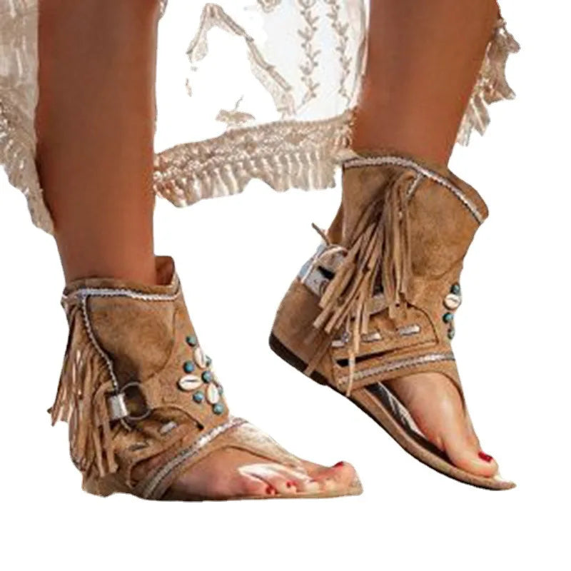 Farrah - Fringe Boho Sandals