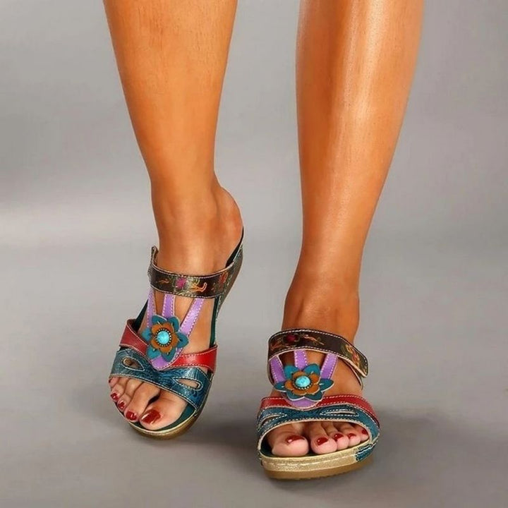 Florene - Floral Wedge Sandals