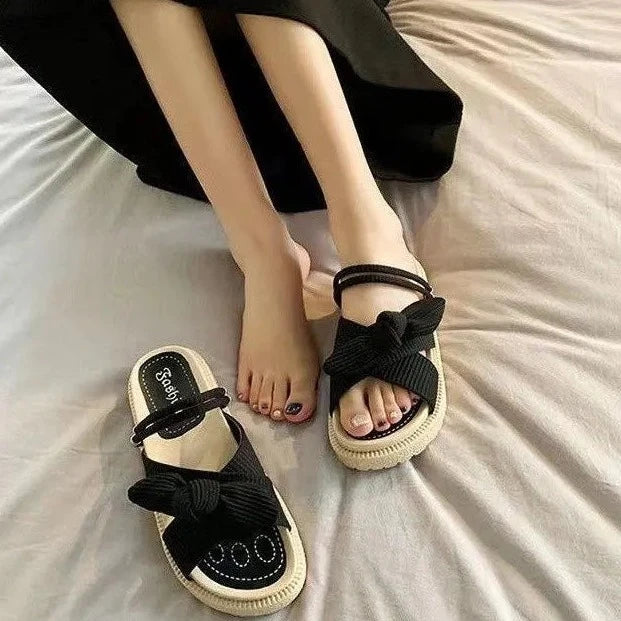 Keira | Comfy Sandals With Bow And Orthopedic Support