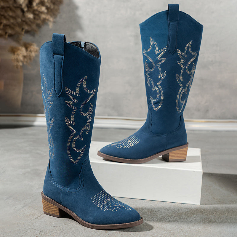 IVY | Embroidered Western Cowboy Boots