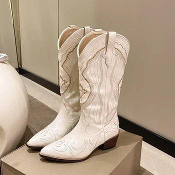 NINA | Mid-Calf Cowboy Boots