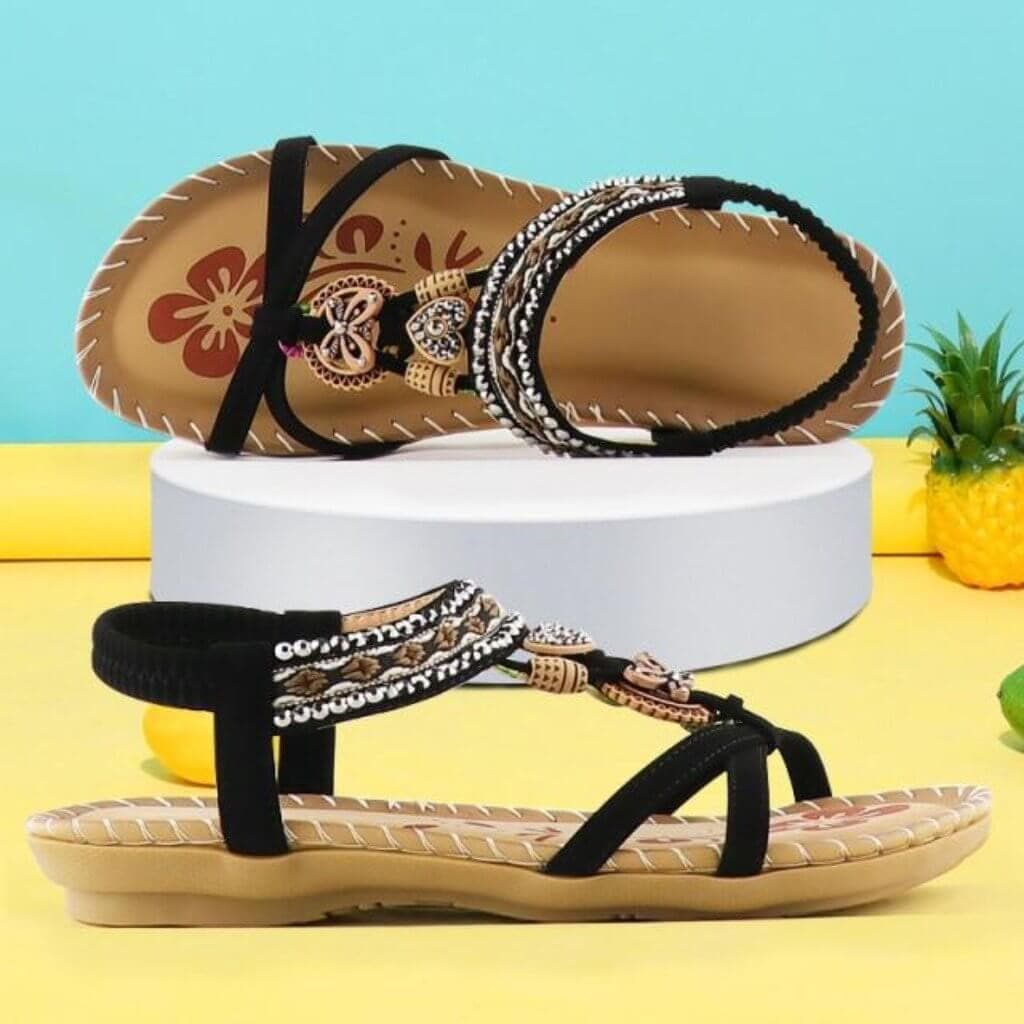 Savana - Sandals with Elastic Band & Soft Platform