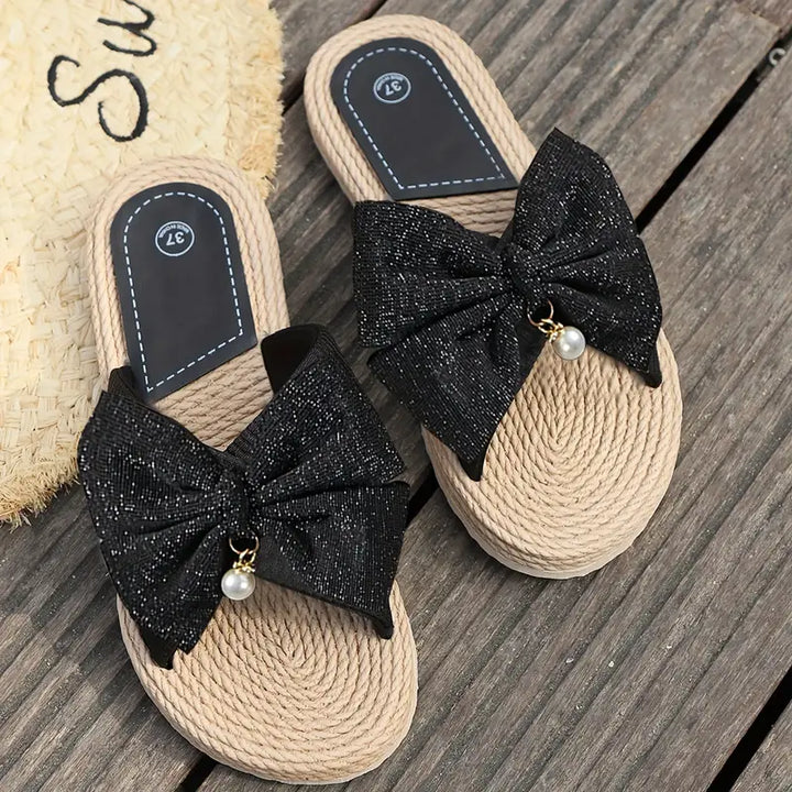 Amethyst - Bow Tie Beach Slides