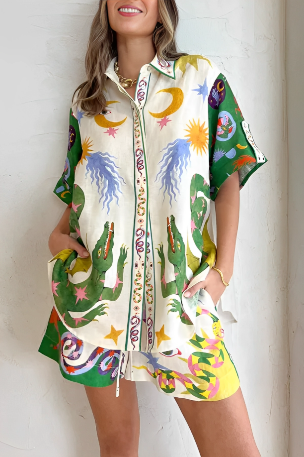 Kassidy - Printed Linen Set