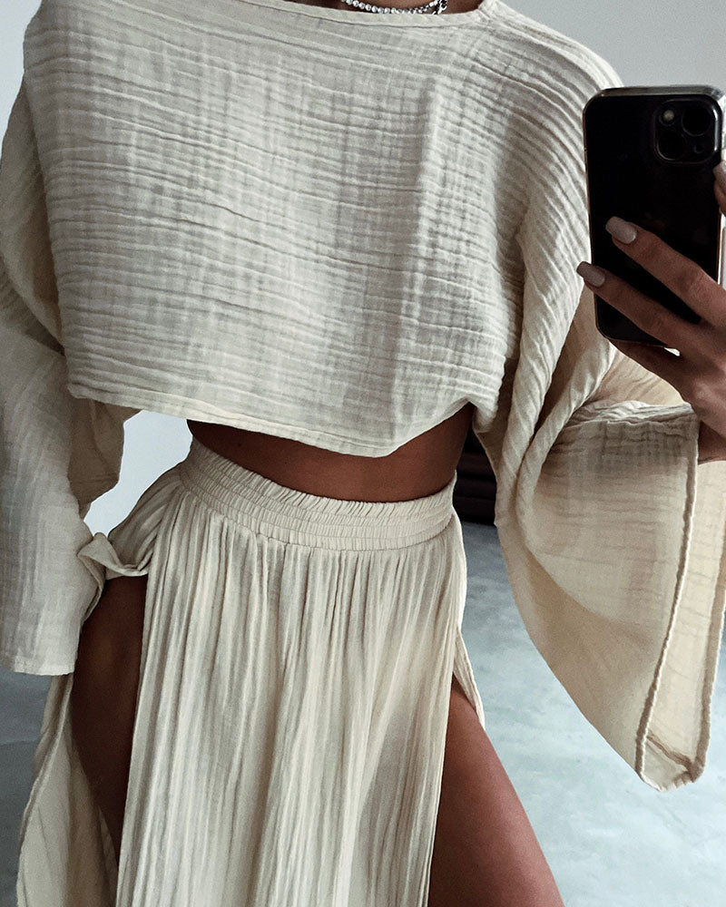 Chloe - Slit Two-Piece Set