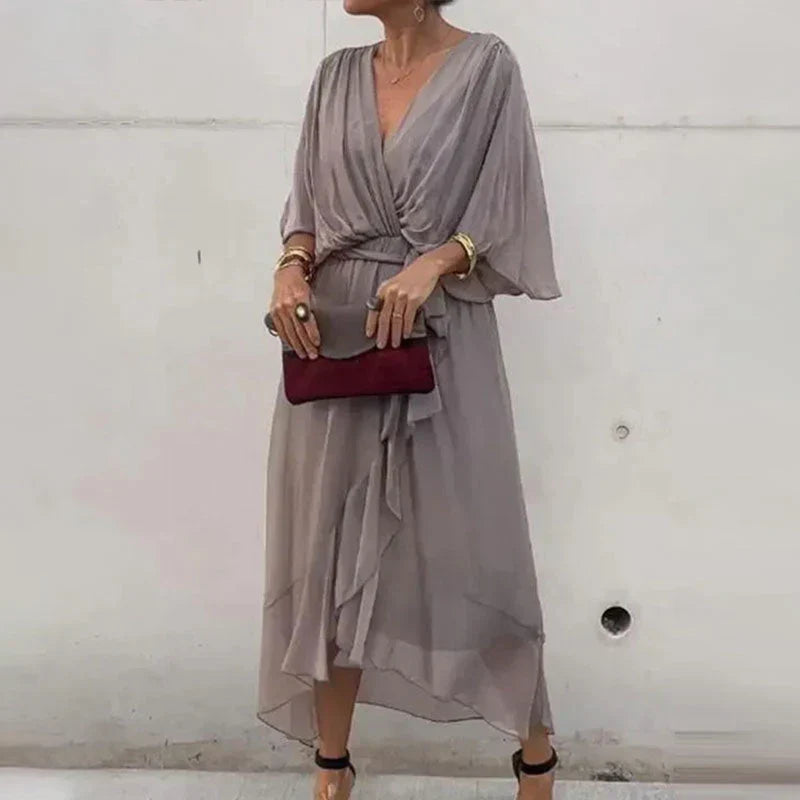 Hélène | Elegant V-Neck Dress