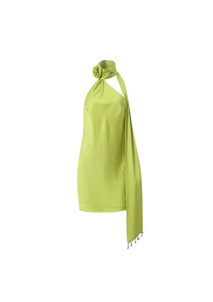 Sienna - Halterneck Dress in Green